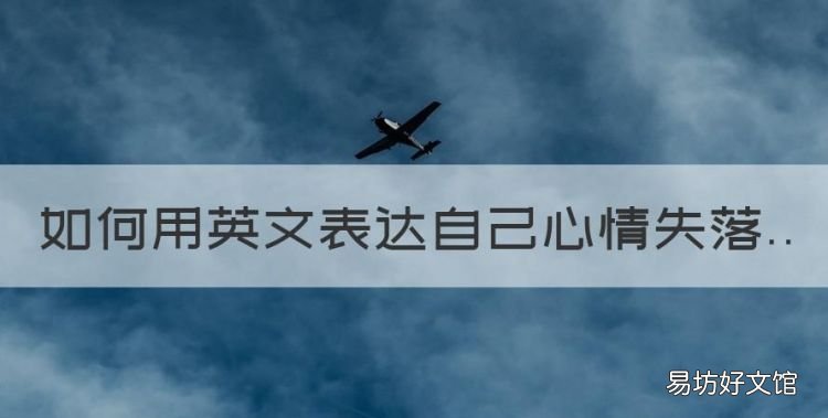 表達心情失落的英文網名，如何用英文表達自己心情失落
