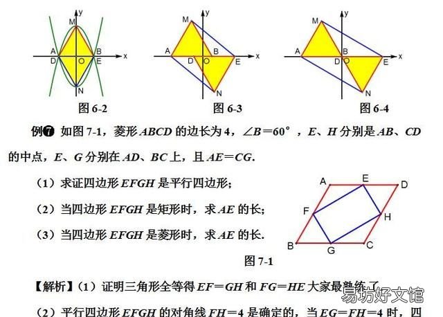 初中数学特殊的平行四边形题型分类