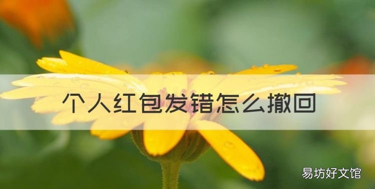 个人红包发错怎么撤回,微信红包发出去怎么撤回来图片