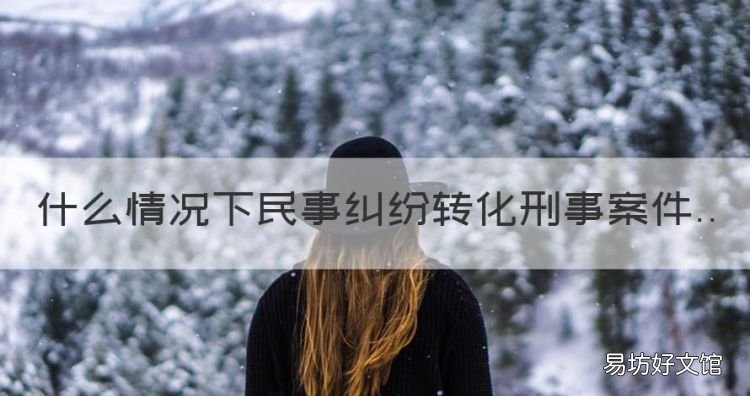 什么情况下民事纠纷转化刑事案件