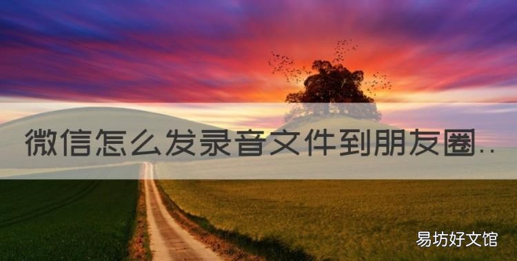 微信朋友圈怎么发录音文件，微信怎么发录音文件到朋友圈