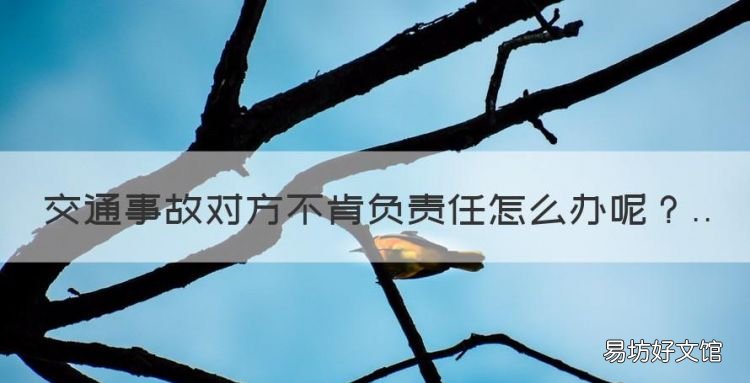 交通事故对方不肯负责任怎么办，发生交通事故对方不认责怎么办