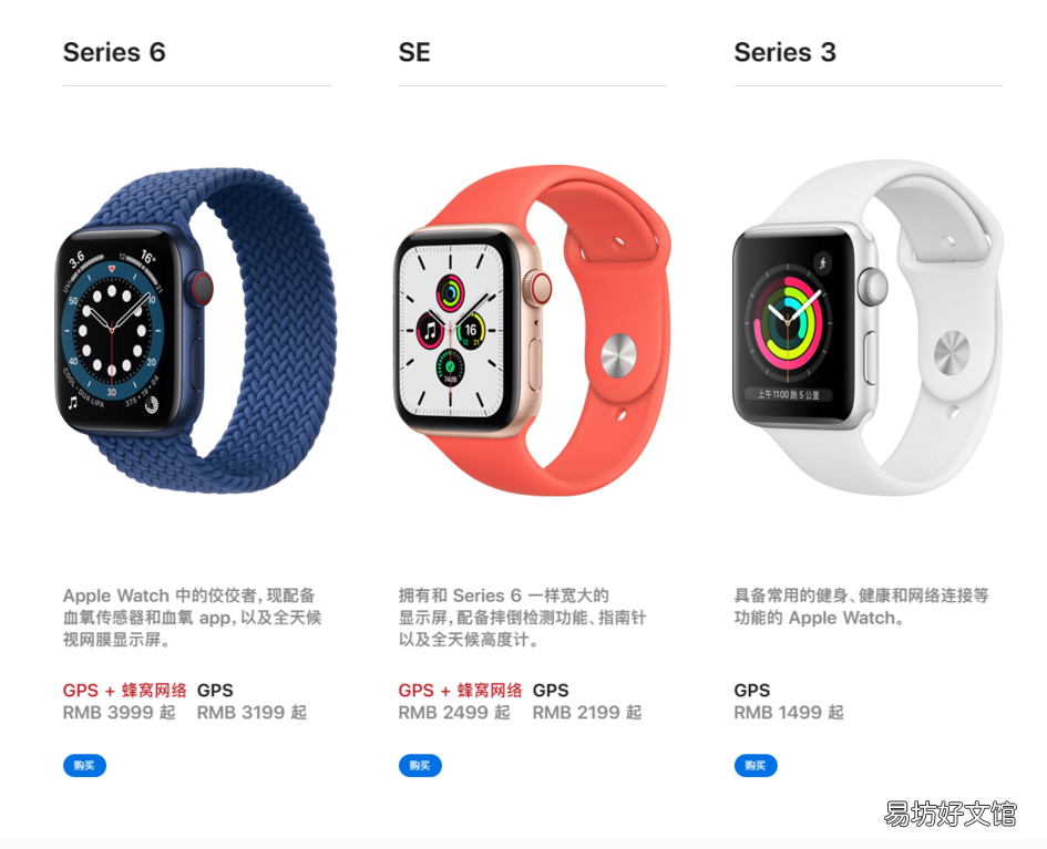 一览watch详细参数及价格 苹果手表型号对照表