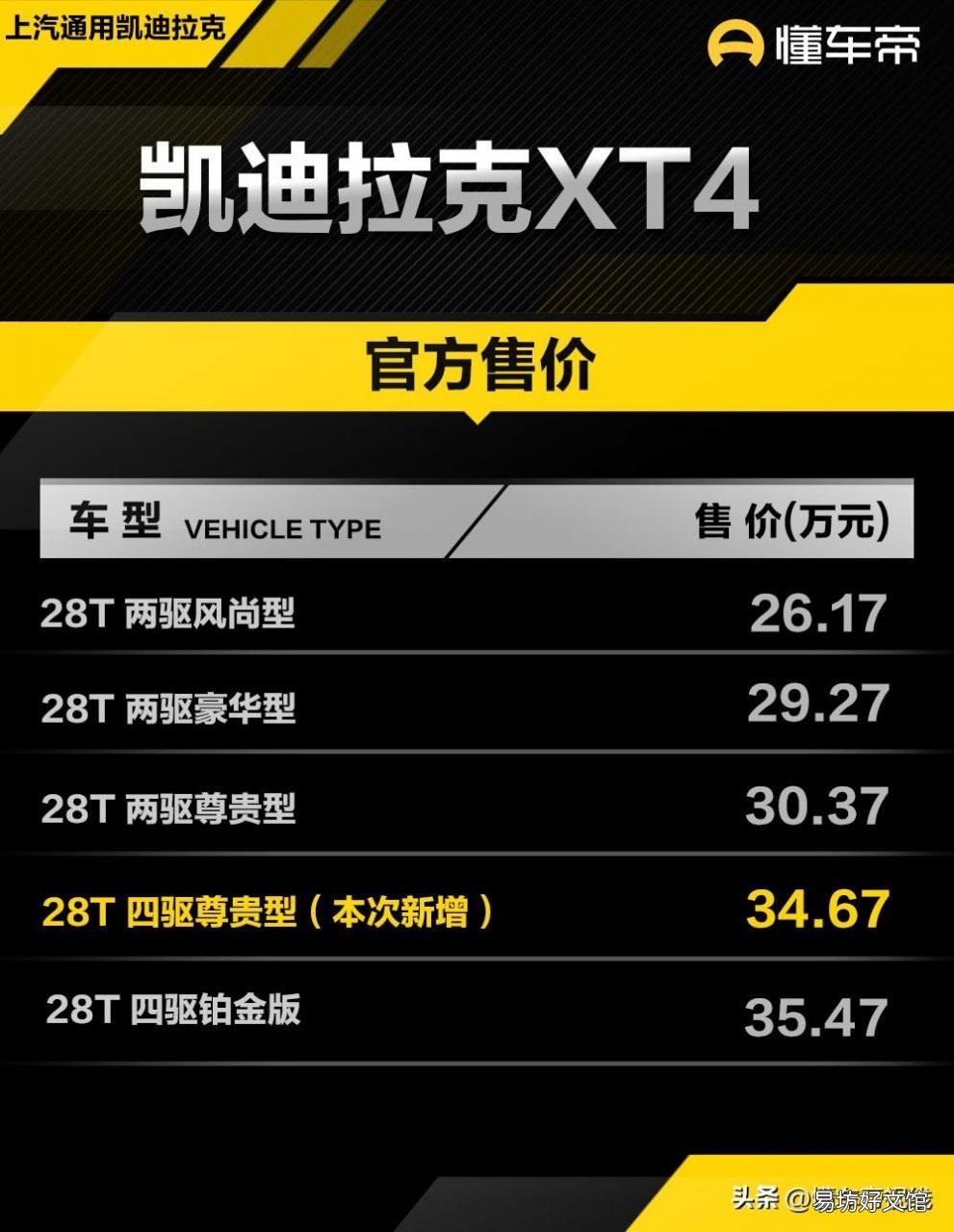 2022最新凯迪拉克价格表一览 凯迪拉克车多少钱一辆