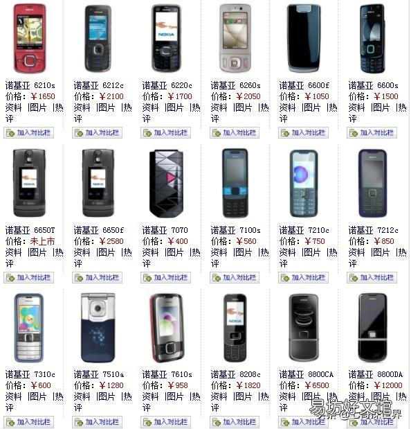 一览诺基亚全部机型图片 诺基亚老款手机型号图片大全