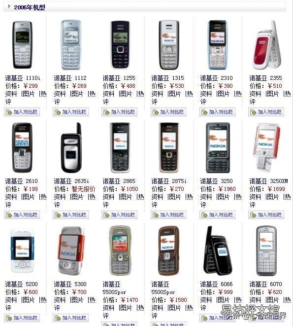 一览诺基亚全部机型图片 诺基亚老款手机型号图片大全