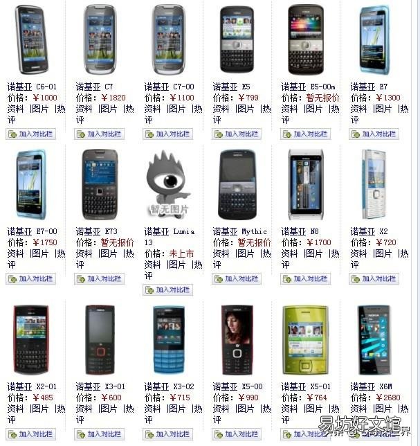 一览诺基亚全部机型图片 诺基亚老款手机型号图片大全