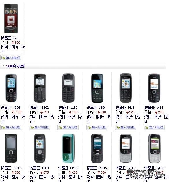 一览诺基亚全部机型图片 诺基亚老款手机型号图片大全