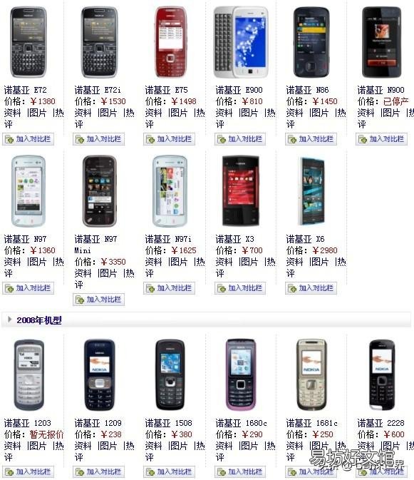 一览诺基亚全部机型图片 诺基亚老款手机型号图片大全