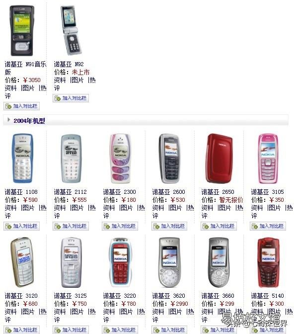 一览诺基亚全部机型图片 诺基亚老款手机型号图片大全