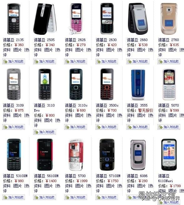 一览诺基亚全部机型图片 诺基亚老款手机型号图片大全