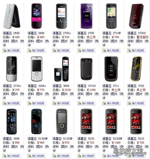 一览诺基亚全部机型图片 诺基亚老款手机型号图片大全