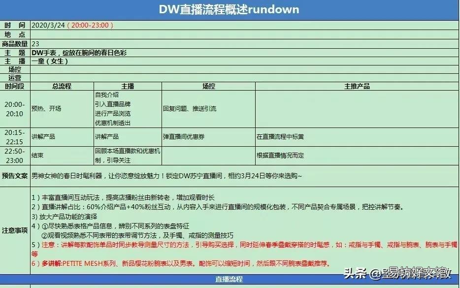 教你直播脚本编写注意要点 直播脚本怎么写