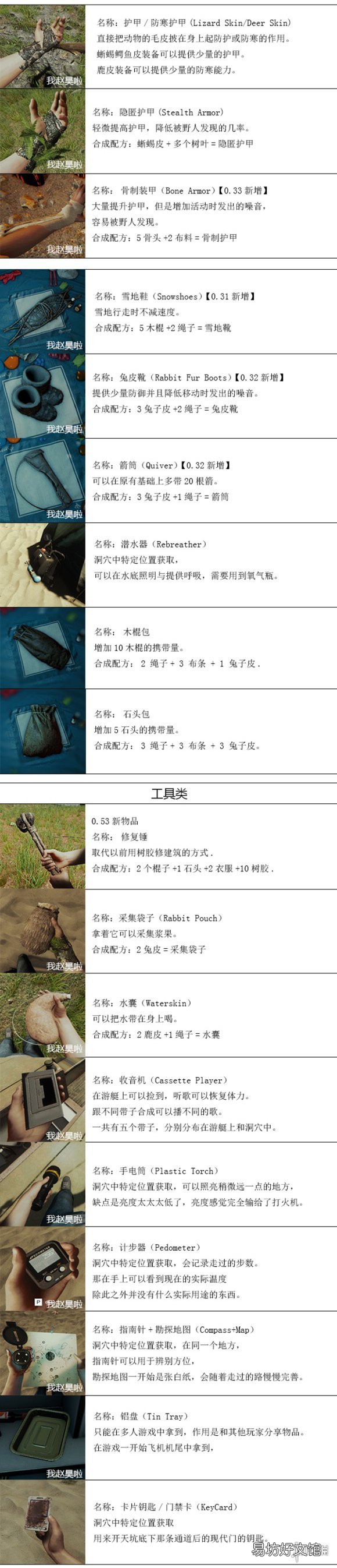 森林武器合成配方材料大全 森林最新合成表大全2022