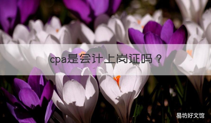 cpa是会计上岗证吗 考会计上岗证