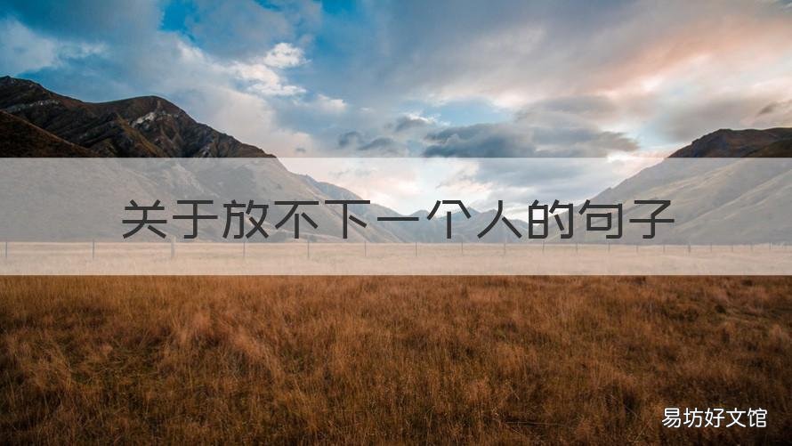 关于放不下一个人的句子 放不下一个人的话