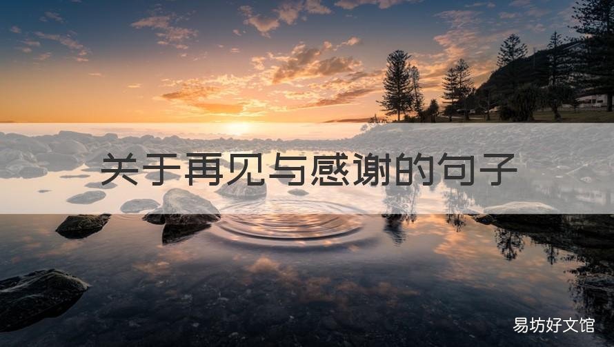 关于再见与感谢的句子 赞美再见的句子