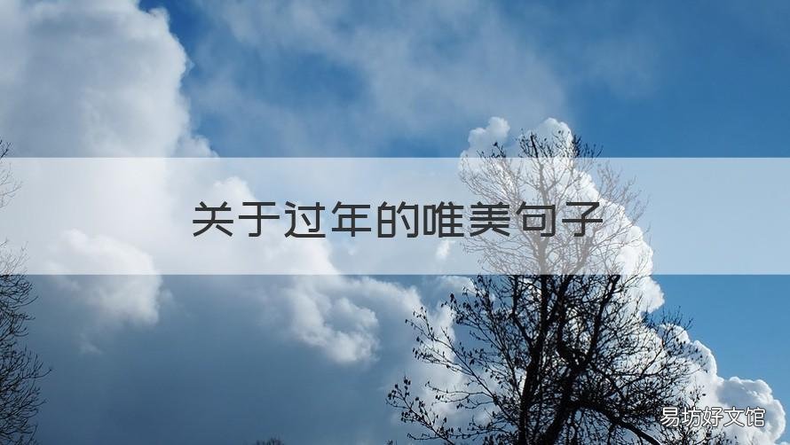 关于过年的唯美句子 关于过年的唯美短句