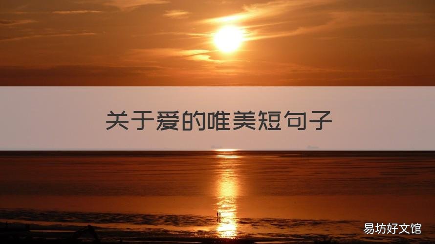 关于爱的唯美短句子 关于爱的唯美短句子图片