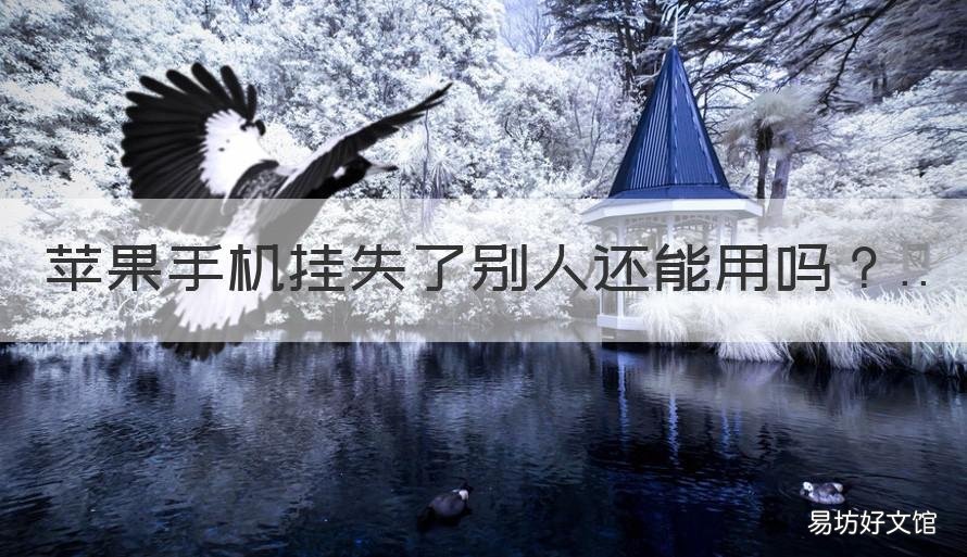 苹果手机挂失了别人还能用吗 苹果手机挂失以后还能用吗