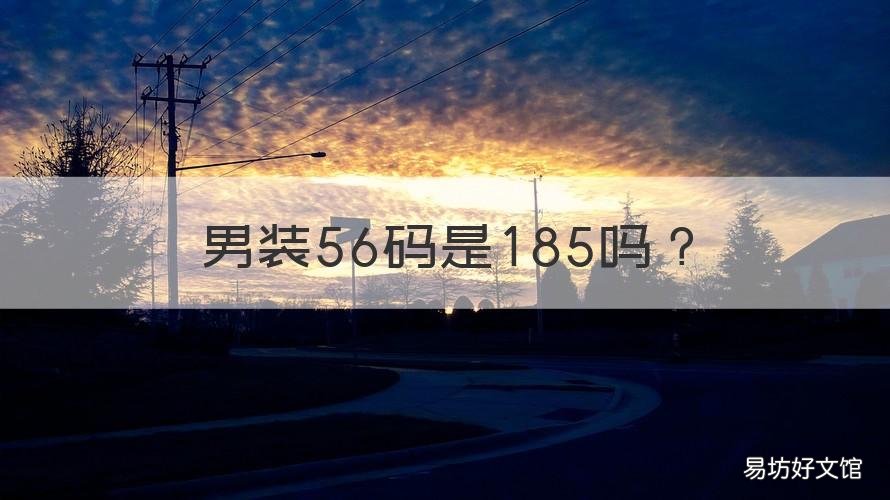 男装56码是185吗 56码是不是185