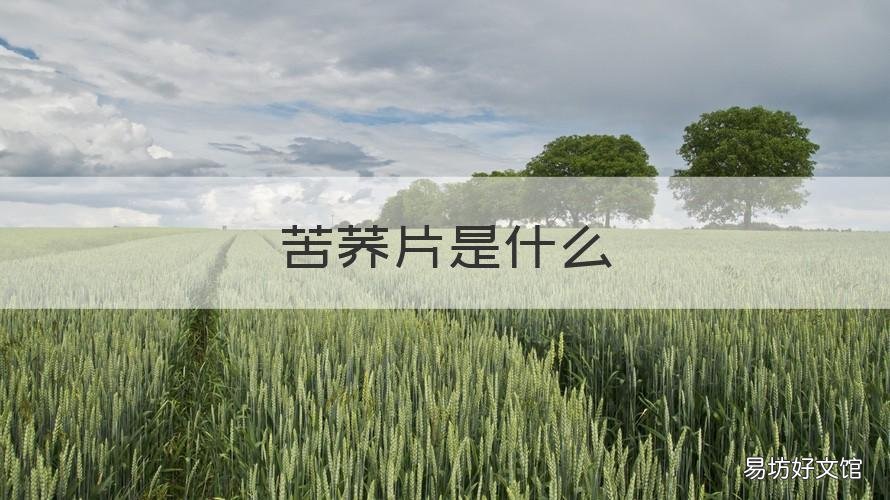 苦荞片是什么 苦荞片是什么味道