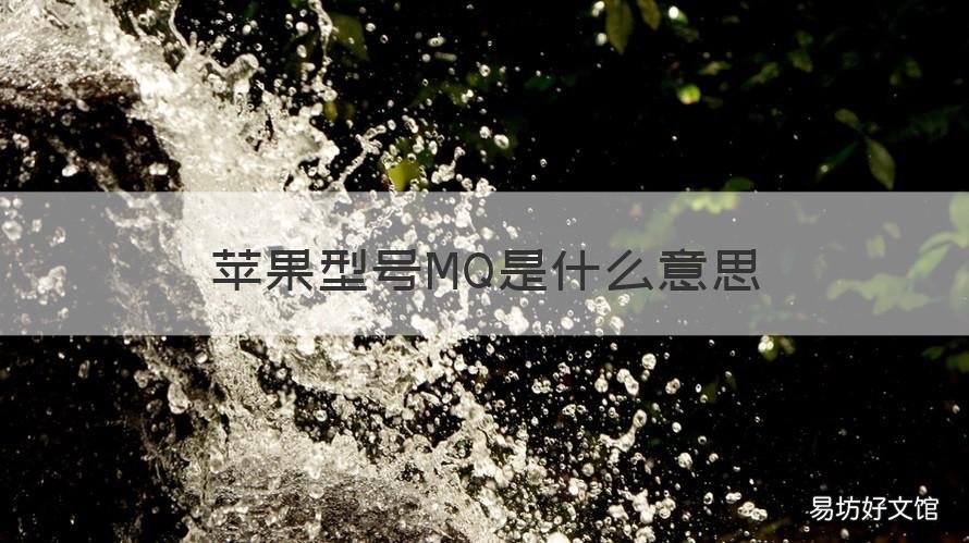 苹果型号MQ是什么意思 苹果型号号码mq什么意思