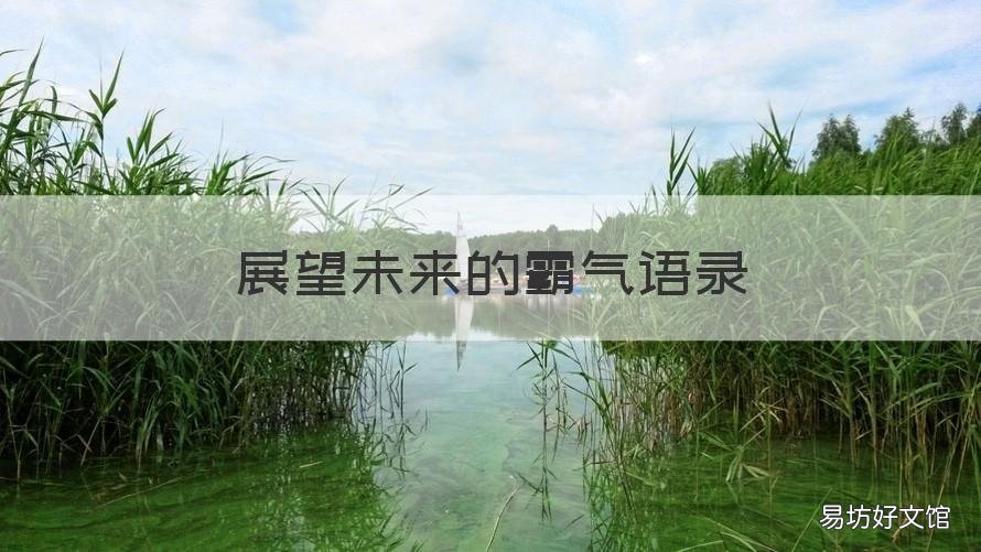 展望未来的霸气语录 展望未来的霸气句子