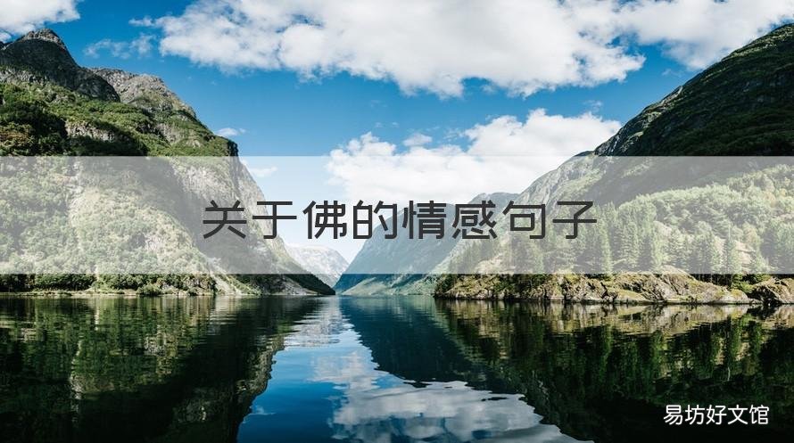 关于佛的情感句子 关于佛的情感语录