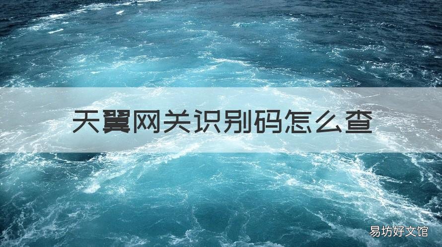 天翼网关识别码怎么查 天翼网关识别码怎么查询