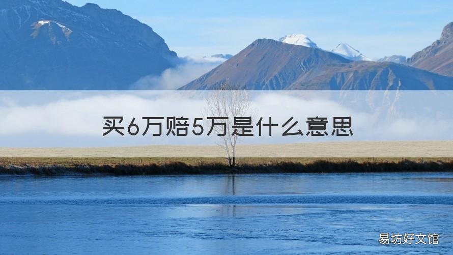 买6万赔5万是什么意思 保险交6万赔5万是什么