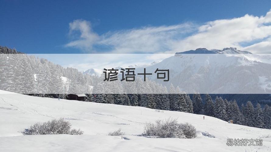 谚语十句 15句常用谚语