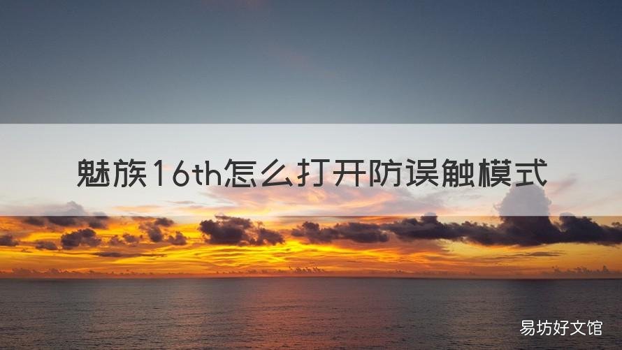 魅族16th怎么打开防误触模式