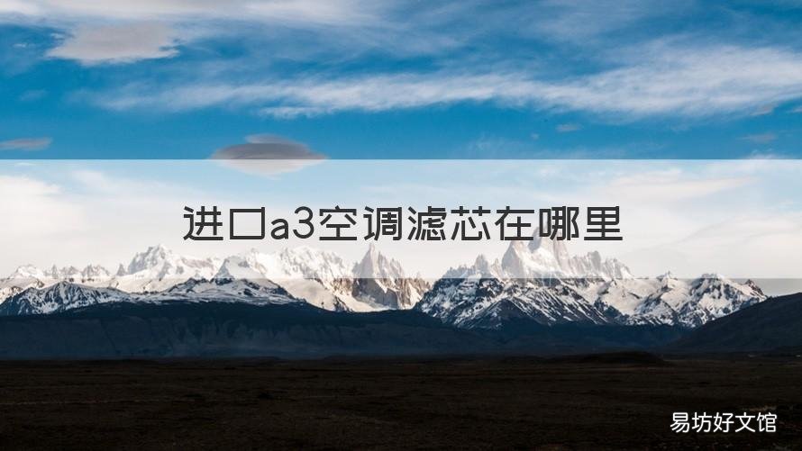 进口a3空调滤芯在哪里 A3空调滤