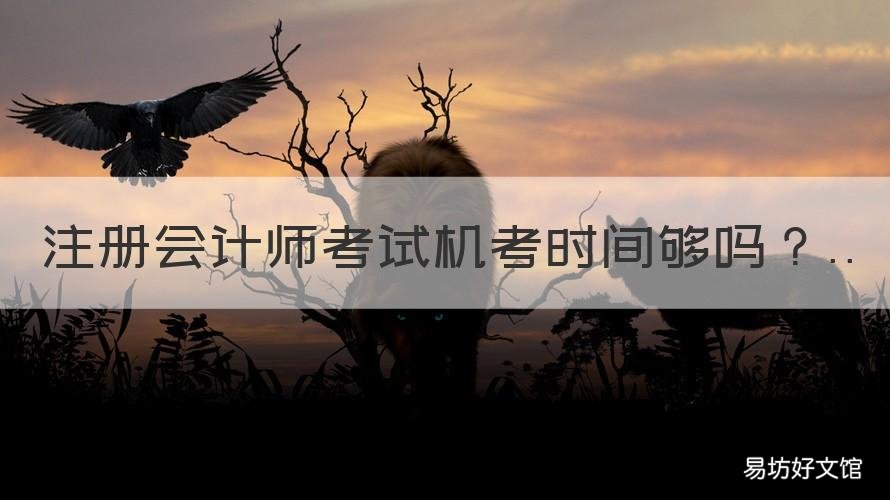 注册会计师考试机考时间够吗 注册会计师都是机考么