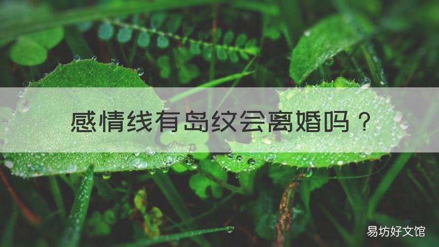 感情线有岛纹会离婚吗 感情线上有岛纹