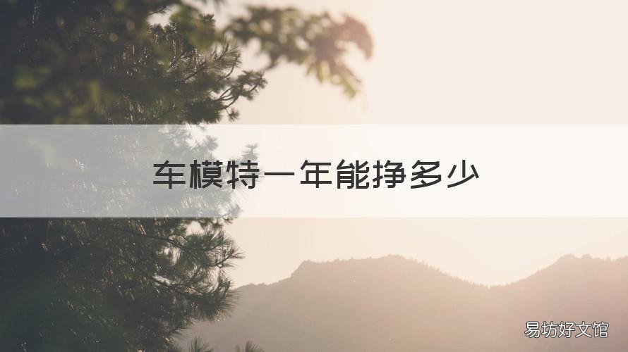车模特一年能挣多少 模特一个月挣多少