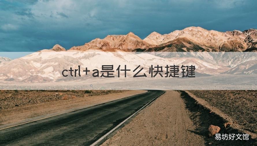 ctrl+a是什么快捷键