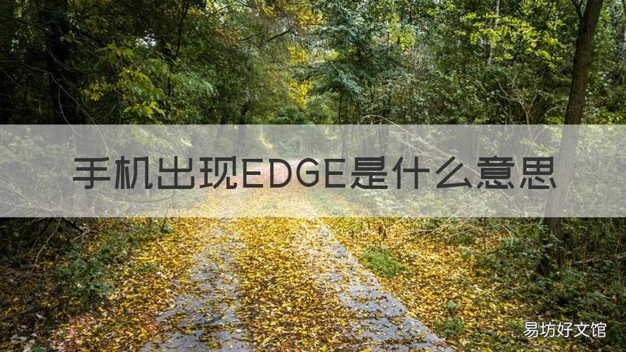手机出现EDGE是什么意思 手机出现edge是什么情况