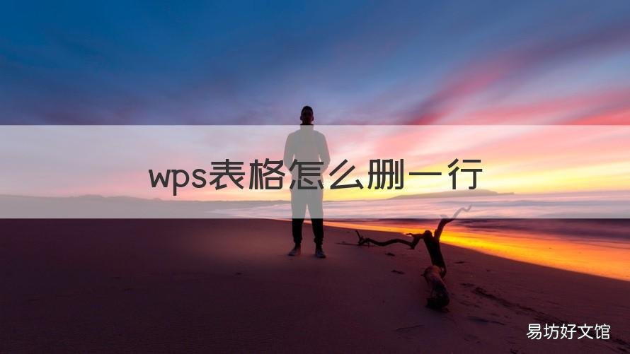 wps表格怎么删一行 wps如何删除一行表格