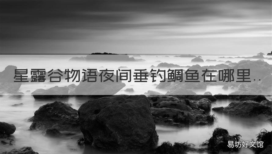 星露谷物语夜间垂钓鲷鱼在哪里