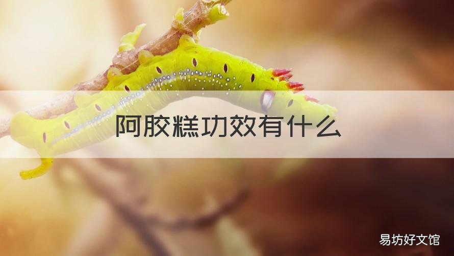 阿胶糕功效有什么 阿胶糕什么功效和作用