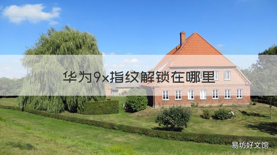 华为9x指纹解锁在哪里 华为9x指纹解锁在哪里设置