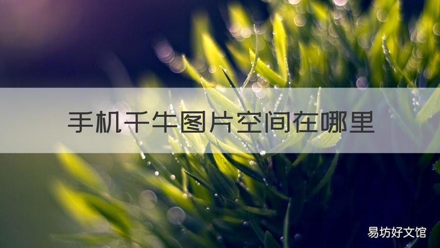 手机千牛图片空间在哪里 手机千牛图片空间在哪里设置