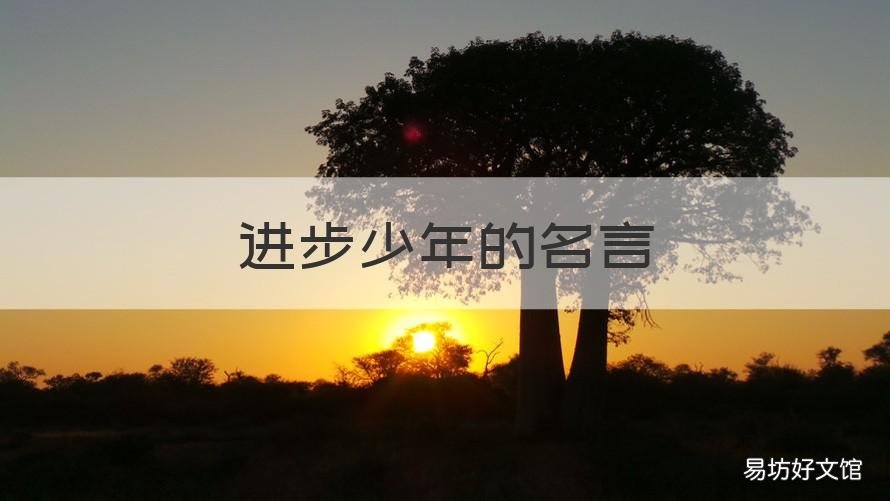 进步少年的名言 少年的名人名言名句