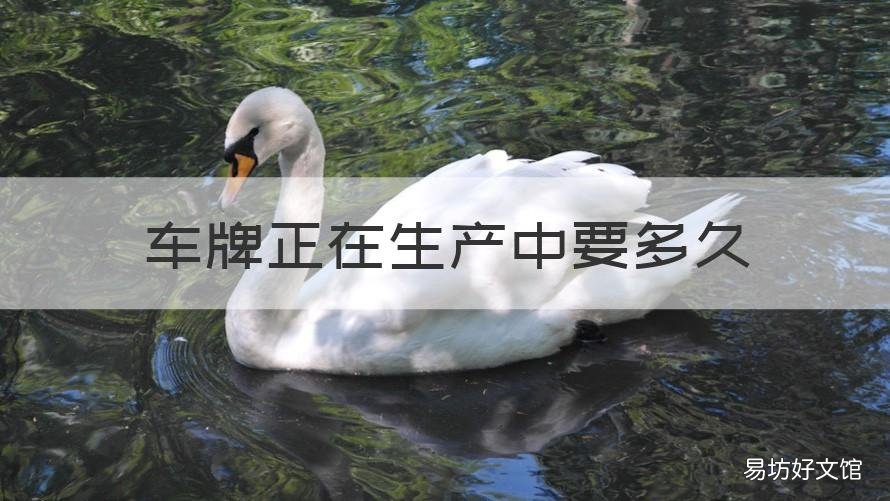 车牌正在生产中要多久 车牌正在生产中要多久才能拿到