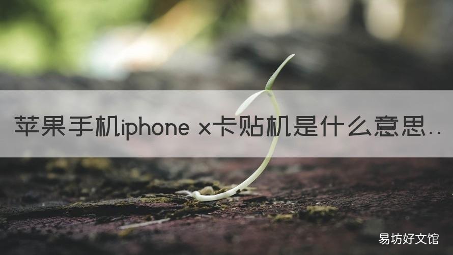 苹果手机iphone x卡贴机是什么意思 苹果手机的卡贴机是什么意思