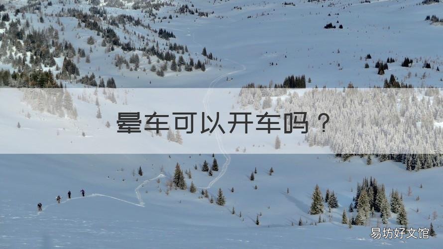 晕车可以开车吗 晕车不能开车吗