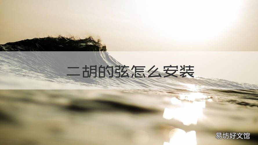 二胡的弦怎么安装