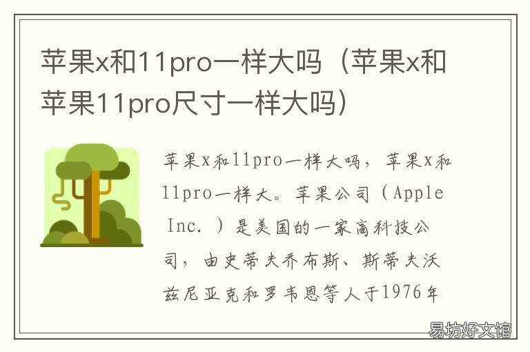 苹果x和11pro一样大吗 苹果X和11pro大小一样吗